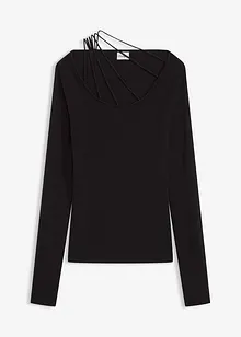 Maglione in filato fine con scollatura profonda, bonprix