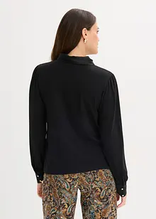 Maglia con viscosa e fiocco in satin, bonprix