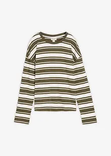 Maglia oversize in puro cotone a maniche lunghe, bonprix