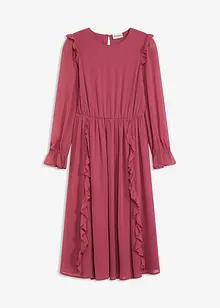 Abito di chiffon con volant, bonprix