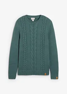 Maglione in  filato grosso a trecce, bonprix