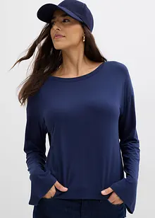 T-shirt oversize in fluido misto viscosa ed elastan, bonprix