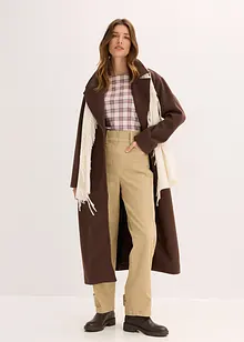 Pantaloni in twill a vita alta, bonprix