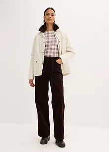 Pantaloni larghi di velluto a coste con cintura da annodare, bonprix