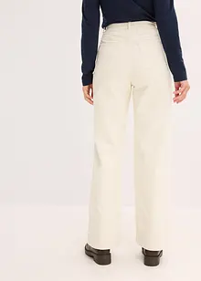 Pantaloni larghi di velluto a coste con cintura da annodare, bonprix