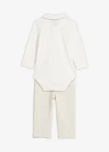 Body e pantaloni in puro cotone biologico (set 2 pezzi), bonprix