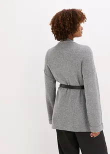 Maxi cardigan con cintura, bonprix