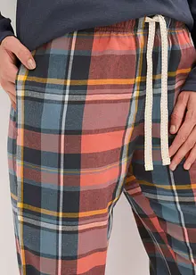 Pigiama con maglia a coste e pantaloni in flanella con filato glitterato, bonprix