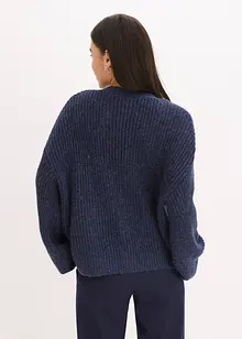 Cardigan oversize con filato glitterato e percentuale di lana, bonprix