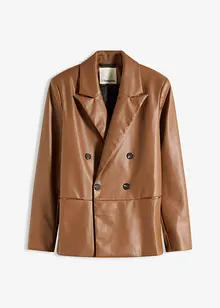 Blazer oversize in similpelle, bonprix