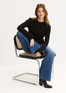 Maglia a costine in misto viscosa, bonprix