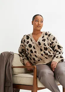 Cardigan leopardato, bonprix