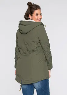 Parka con pile teddy, bonprix