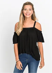 Maglia a spalle scoperte in morbida viscosa, bonprix