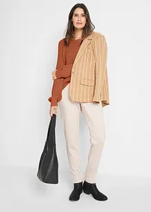 Maglione in maglia operata di misto cotone, bonprix