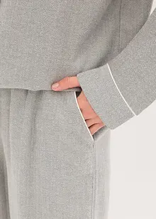 Pigiama in flanella con motivo a spina di pesce, bonprix