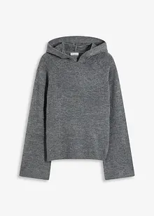 Felpa con cappuccio in maglia, bonprix