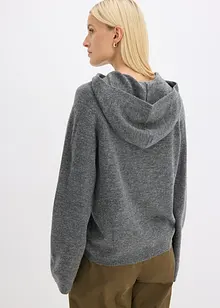 Felpa con cappuccio in maglia, bonprix