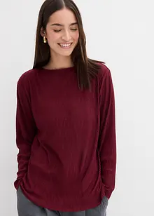 Maglia a maniche lunghe con effetto strutturato, bonprix