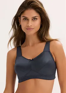Reggiseno contenitivo senza ferretto con spalline imbottite e materiale lucido, bonprix