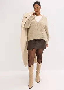 Cardigan in filato grosso di misto lana morbido, bonprix