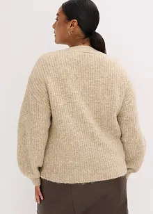 Cardigan in filato grosso di misto lana morbido, bonprix