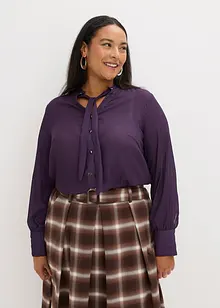 Camicetta di chiffon con fiocco staccabile, bonprix