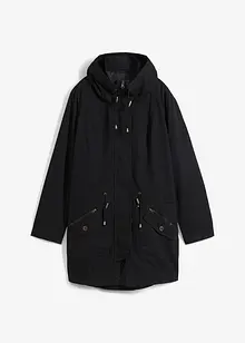 Parka corto in cotone a collo alto con coulisse, bonprix