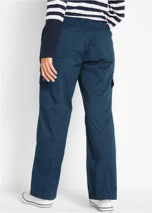 Pantaloni cargo in cotone, vita media, bonprix