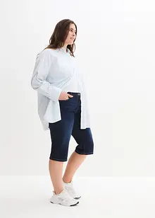 Bermuda in jeans con vita media parzialmente elasticizzata, bonprix