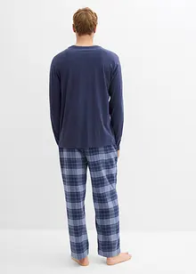 Pigiama con pantaloni in flanella di cotone morbido, bonprix