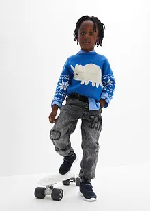 Jeans termici con elastico in vita e fodera in jersey, regular fit, bonprix