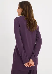 Maglione lungo basic in filato fine con scollo a V, bonprix