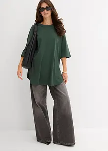 Maglia lunga oversize in puro cotone biologico, bonprix