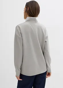 Felpa a collo alto in tessuto effetto neoprene, bonprix