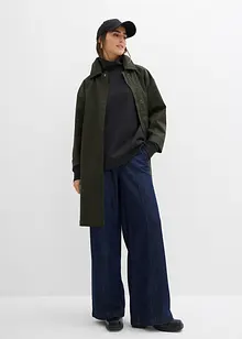 Felpa a collo alto in tessuto effetto neoprene, bonprix