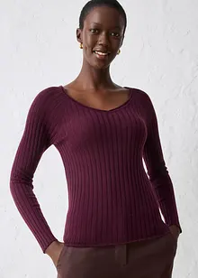 Maglione in filato fine di lana merino, bonprix