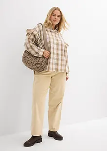 Pantaloni in velluto a coste, vita media, bonprix