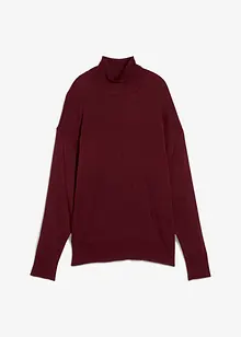 Maglione a collo alto in filato fine di misto viscosa, bonprix