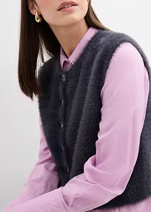 Gilet in maglia in filato peloso di misto viscosa, bonprix
