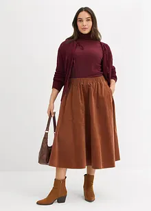 Gonna in velluto misto cotone, bonprix