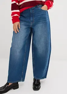 Jeans cropped a palloncino, vita alta, bonprix