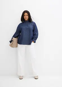 Camicia di jeans con polsini alti, bonprix