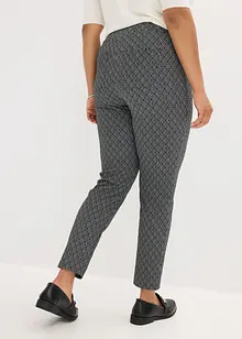Pantaloni jacquard con elastico in vita e fibbia, bonprix