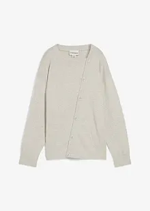 Maglione in filato fine con abbottonatura asimmetrica, bonprix