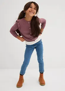 Cardigan in filato fine con volant alle maniche, bonprix