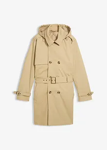 Trench 2 in 1 con cappuccio staccabile, idrorepellente, bonprix