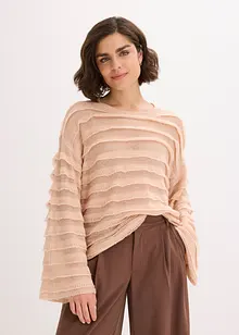 Maglione oversize semitrasperente, bonprix