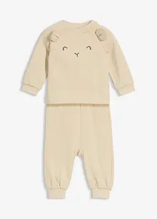 Felpa e pantaloni con cotone biologico (set 2 pezzi), bonprix