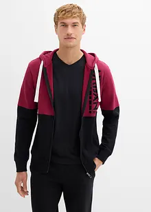 Felpa con zip e cappuccio in puro cotone biologico, bonprix
